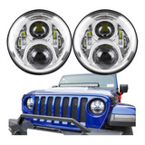 Faros Led Jeep Wrangler Jl Jt 2018-2024 Drl Ojo Angel Sunny