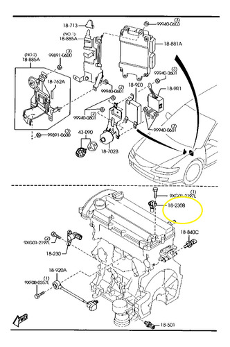 Sensor Posicion Arbol Levas Mazda 3 / 6 / Cx-7 Foto 3