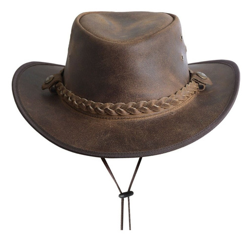 Sombrero Cowboy Leather Aussie Style - A Pedido_exkarg