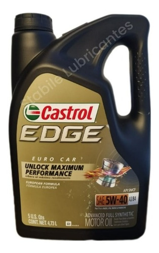 Aceite Castrol Edge 5w40 X4.73l (100% Sintetico)