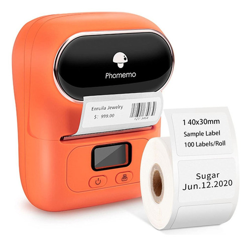 Phomemo M110 Label Maker Impresora Térmica Portátil Naranja