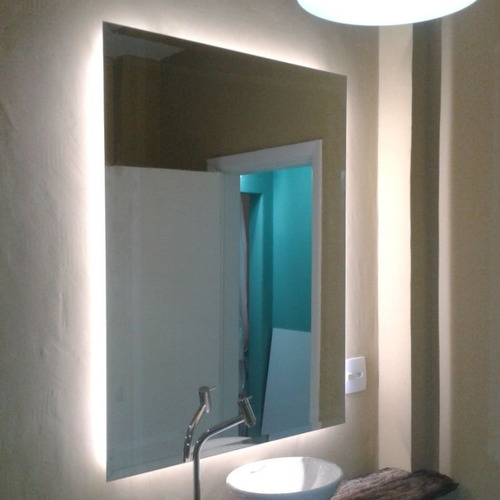 Espelho Grande 90x60 Em Led P/ Banheiro Camarim Sala Parede