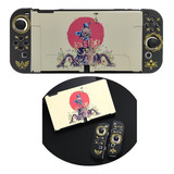 Case Tpu Nintendo Switch Oled Zelda Botw Link Proteção Capa Cor Preto