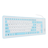 Teclado De Silicona Plegable De 103 Teclas Con Cable Usb De