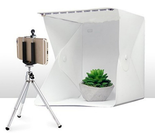 Mini Estudio Fotografico Plegable Con Luz Led Usb Fotos 