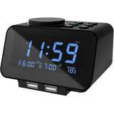 Radio Reloj Despertador Digital Uscce - Atenuador 0-100%  Al
