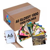 1000 Folhas Papel Fotográfico Glossy 180g A6 10x15cm Foto