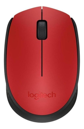 Mouse Inalámbrico Logitech M170 Rojo Y Negro