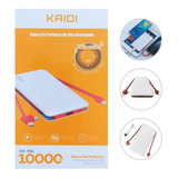 Carregador Portátil Powerbank Kaidi Kd-956 10000mah 3 Saidas