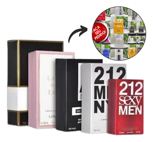 Kit 15 Perfumes Fragrâncias Importados Revenda Fixação E Duração Longa 100ml