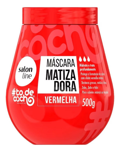 Mascara Matizadora Verrmelha Salon Line 500g Maionese Vegano