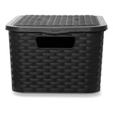 Caja Organizadora Símil Rattan Mediano Pack Por 8 Oferta!!!