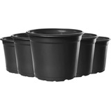 Kit Pote Vaso Plástico Flexível Holambra Np 11 Preto 500und