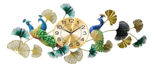 Reloj De Pared Decorativo Y Elegante Pavo Real 