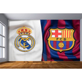 Adesivo De Parede Esportes Futebol Real X Barça M² Spt52