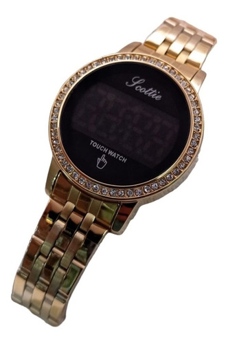 Reloj Para Mujer Marca Scottie Hora Digital Pulso Acero