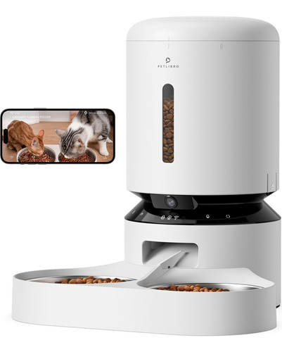 Alimentador Automático Para Gatos Con Cámara Hd Y Wifi