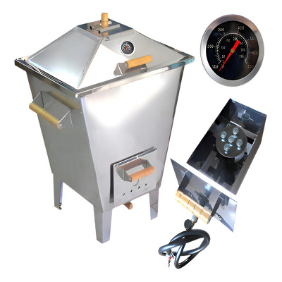 Churrasqueira Bafo Forno Defumador Inox 8kg Gás/carvão