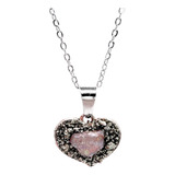 Collar Corazón De Atracción Cuarzo Rosa - Estrella Sagrada