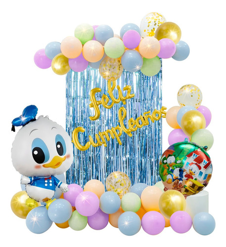 Set Cortina De Globos Decorativo Pato Donald 