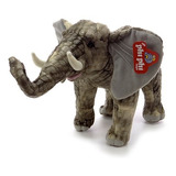 Peluche Animal  Elefante Real 45 Cm. Phi Phi Toys