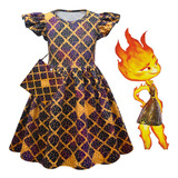 Vestido Elemental Ember Wade Para Niñas Disfraz De Carnival Cosplay Halloween Fiesta Cumpleaños