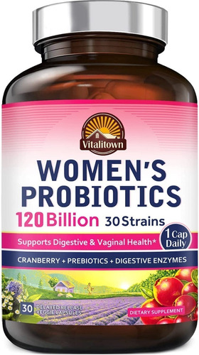 Probioticos Mujer Vaginal Digestivo Vitalitown 120 Billones