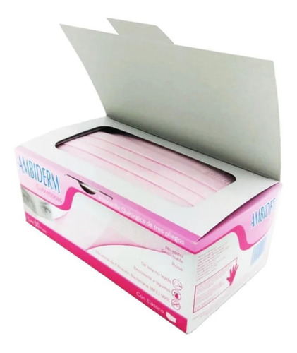 Cubre Bocas 3 Pliegos Ambiderm Rosa Caja C/50