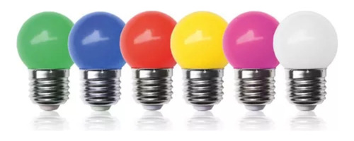 Kit 20 Lâmpadas Bolinha Led Coloridas 1,5w/3w Bivolt E27