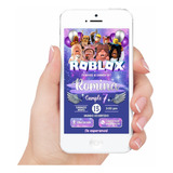 Invitación Digital Interactiva Con Botones Roblox Niña | 01