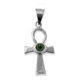 Dije Cruz De La Vida (ankh) De Plata .925 Con Ojo Protección