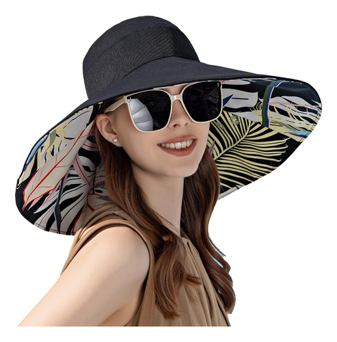 Sombreros De Ala Ancha Para Mujer, Sombrero De Playa Plegabl