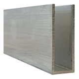 Perfil U De Aluminio  14 X 40 Mm Natural X 6 Metros