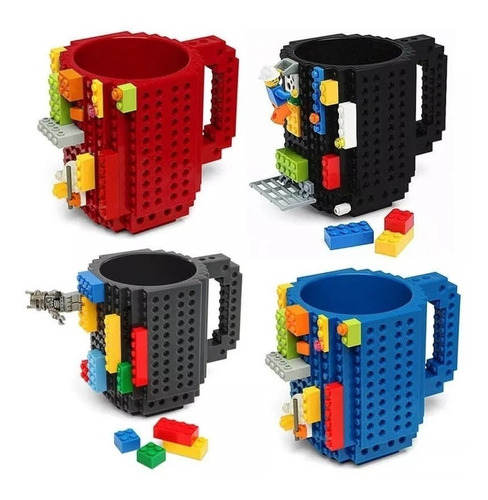 Tazón Taza Con Legos Armables Colores Bloques Brick Mug