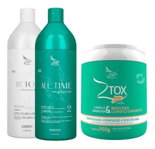 Progressiva Sem Formol Zap All Time 2x1 L + Ztox Zero 950gr