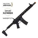 Rifle Airsoft M4 Punisher 5 Preta Gat. Eletrônico  Poseidon