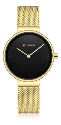 Reloj Analógico Curren C9016l Para Mujer - Dorado