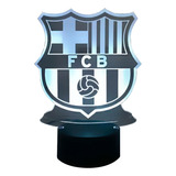 Lámpara De Mesa 3d Barcelona Fútbol Club Base Negra + Pilas