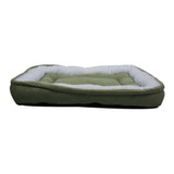 Cama Rectangular Cómoda Grande Verde Perro Fancy Pets