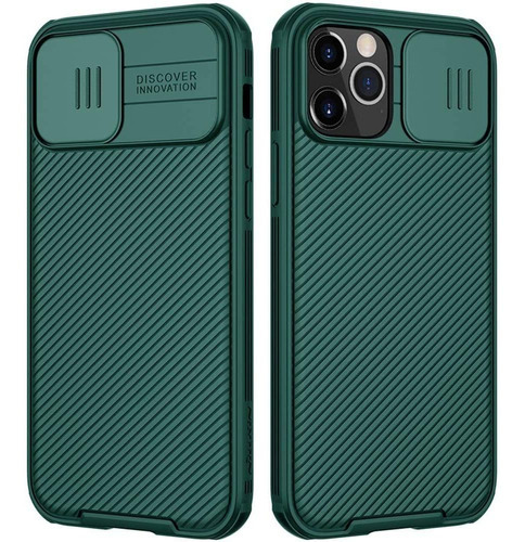 Capa Capinha Nillkin Camshield Pro Para iPhone 12 E 12 Pro Cor Verde