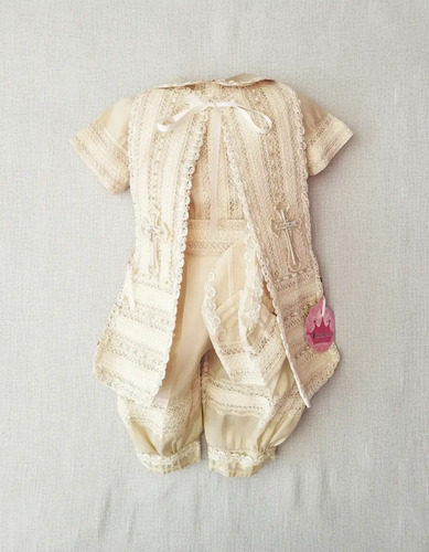 Ropón Bautizo Niño Estola Fino Traje Bautizo Niño