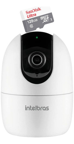 Câmera Wi-fi 360° Im4 C Intelbras Mibo + Sd 128gb Ultra