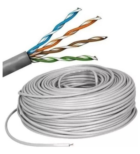 Cable De Red Utp Cat-5e Interior Amp Commscope 80mts Gris