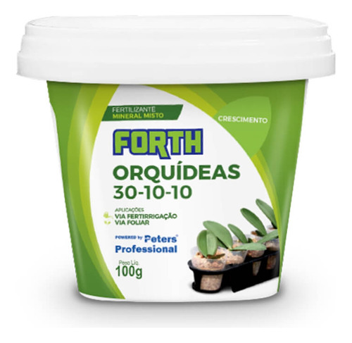 Adubo Fertilizante Orquídeas Crescimento 30-10-10 100g Forth