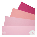 Kit Papel Color Plus Tons De Rosa 180g A4 20 Folhas