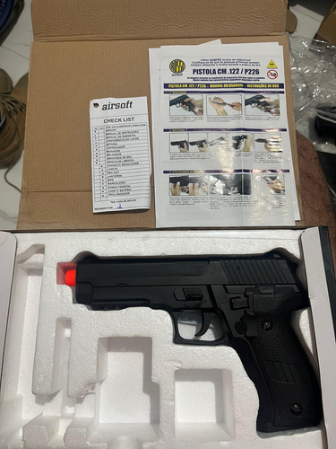 Pistola Airsoft Elétrica Cyma P226 Cm-122 6.0 Full Metal 6mm