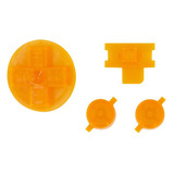 Set Botones Color Naranjo Transparente Para Game Boy (dmg)