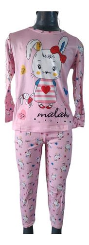 Pijama Niña 3 Piezas Manga Corta Y Larga Sublimada Ask10230