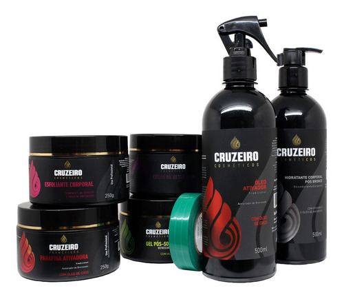 Kit Bronzeamento Natural 6 Itens Cruzeiro+ Modo De Uso+ Fita