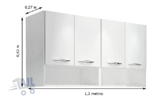 Armário Módulo Aéreo Suspenso 120cm De Parede